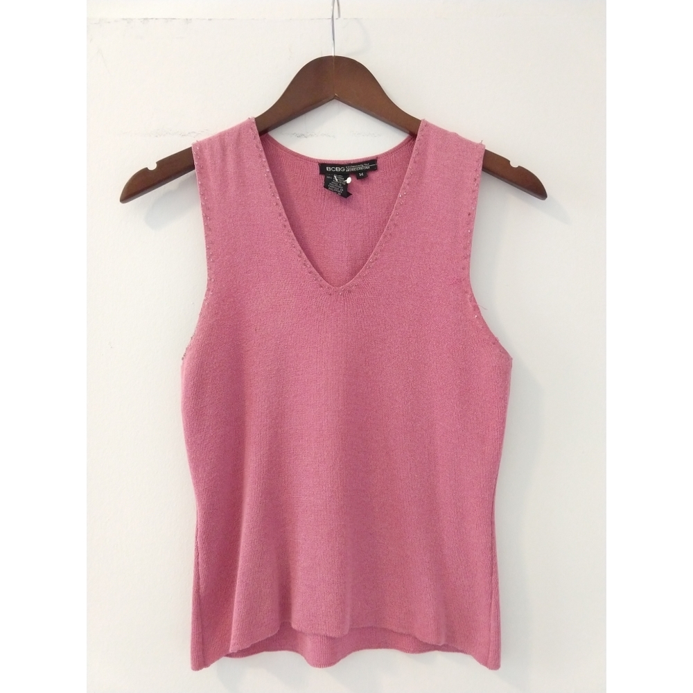 BCBG for Nordstrom fuchsia sequin tank top